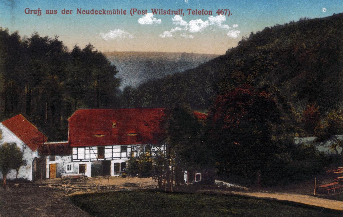 Alte Postkarte - Gruss aus Neudeckmuehle