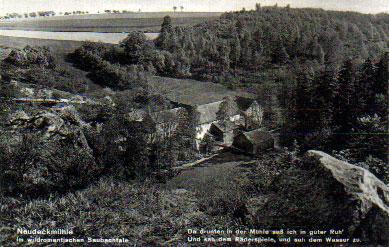 alte Postkarte - Neudeckmühle im wildromantischen Saubachtal